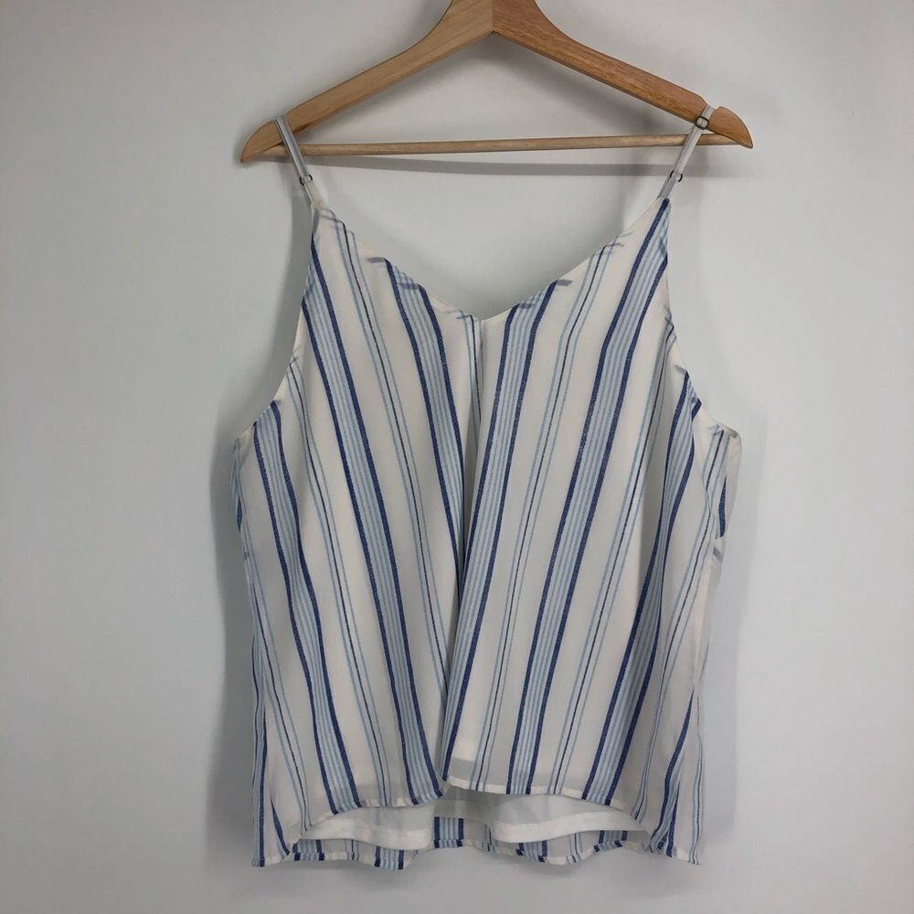 🆕 JAPNA Blue Stripe Camisole‎ Top Size XL NWT